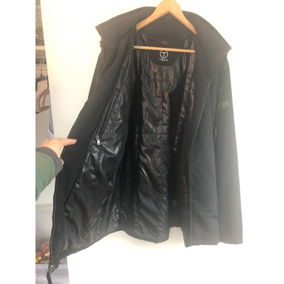 Tumi T Tech Men’s Black Jacket Mens XXL Waterproof Hooded Zip Up - Picture 8 of 12